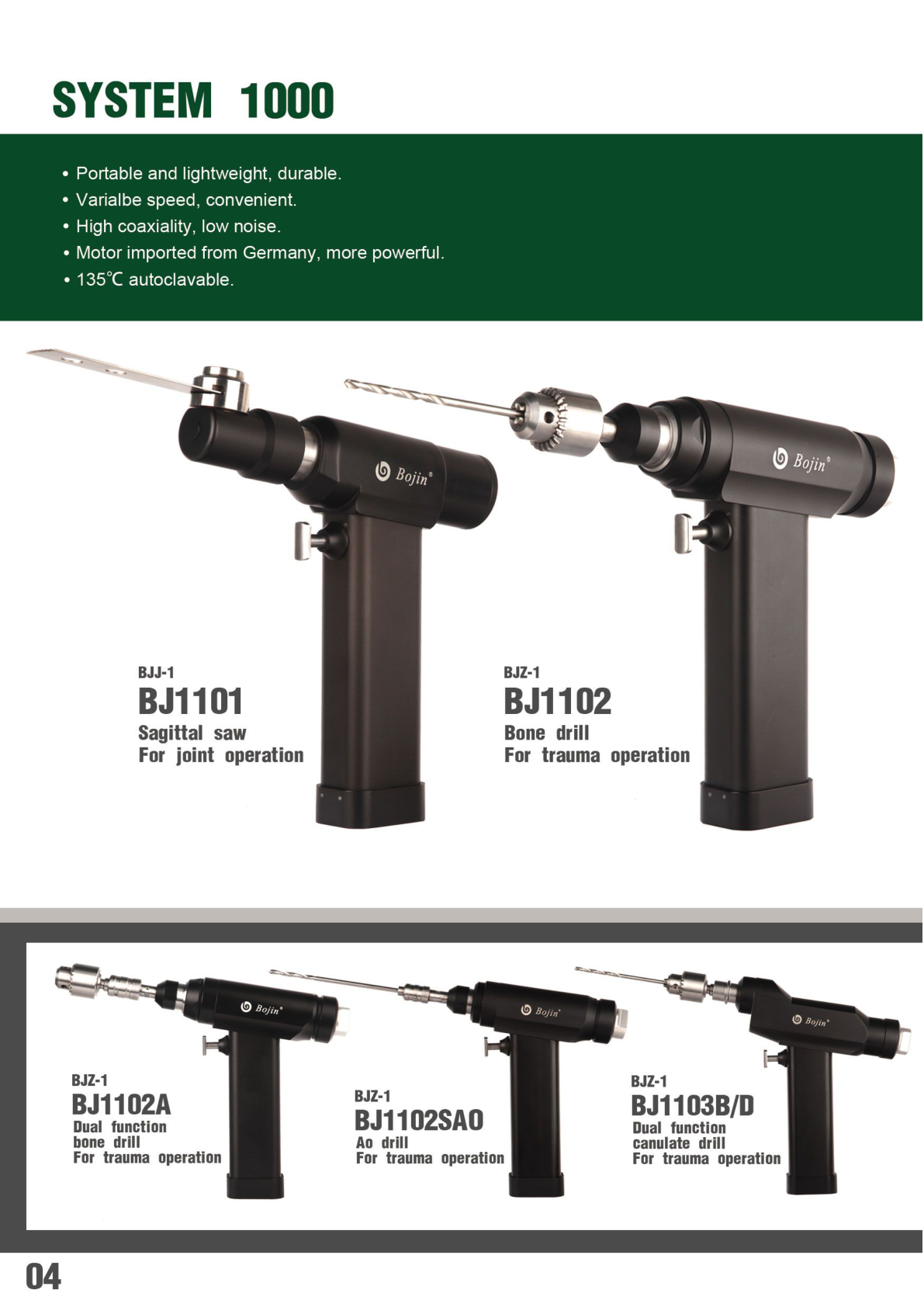 System 1000 Surgical Power Tool Series — Cordless Orthopedic Drill, Saw & Reamer Set — image 3