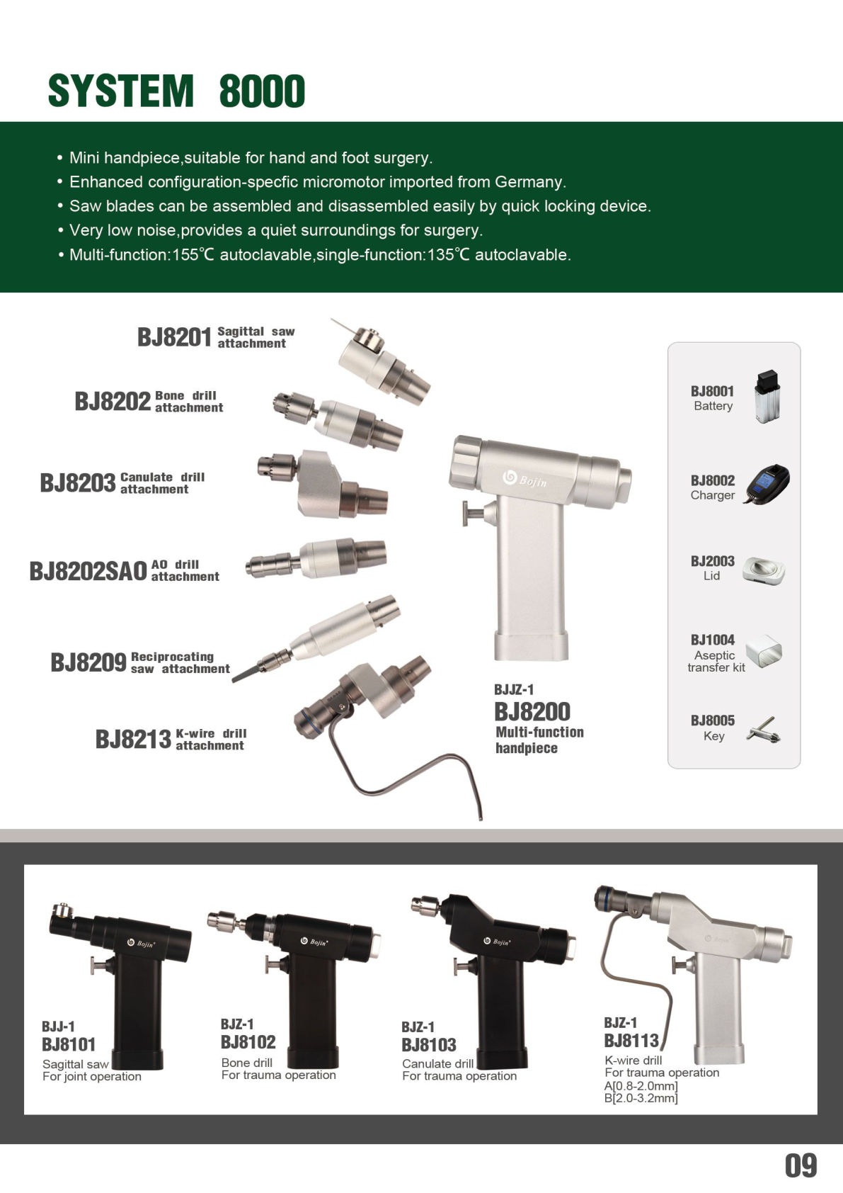 System 8000 Surgical Power Tool Series — Mini Hand &amp; Foot Surgery System