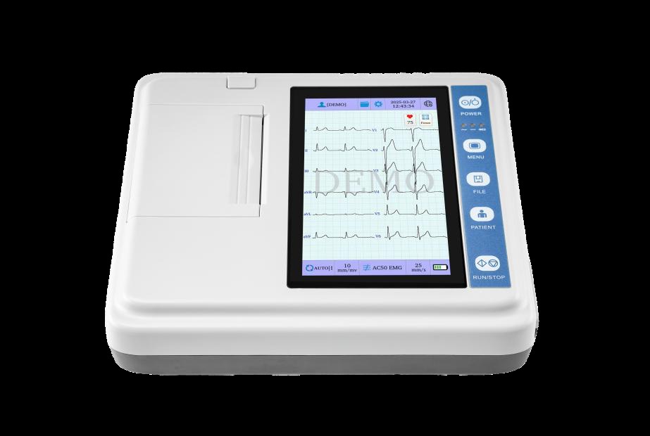 ECG-3303D Three-Channel Electrocardiograph | 12-Lead Touch Screen ECG Machine with Auto Interpretation and 400-Case Storage for Hospitals and Clinics — image 3
